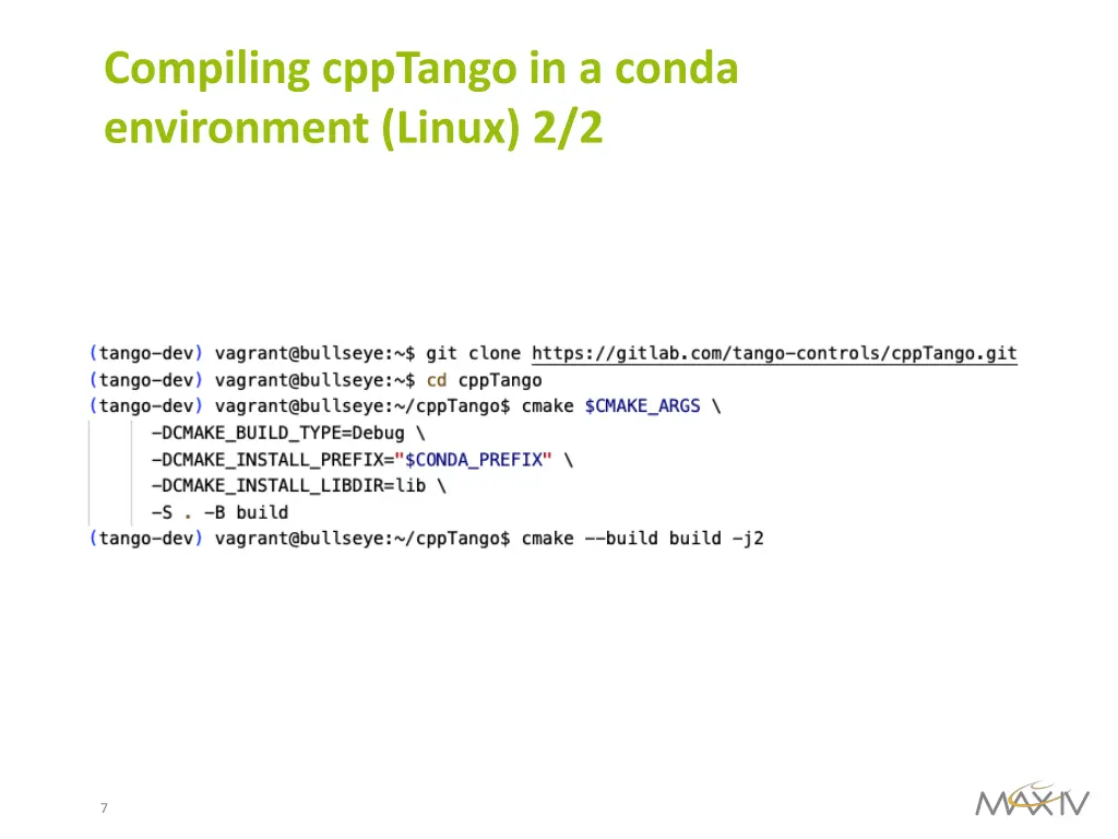 compiling cpptango in a conda environment linux 1