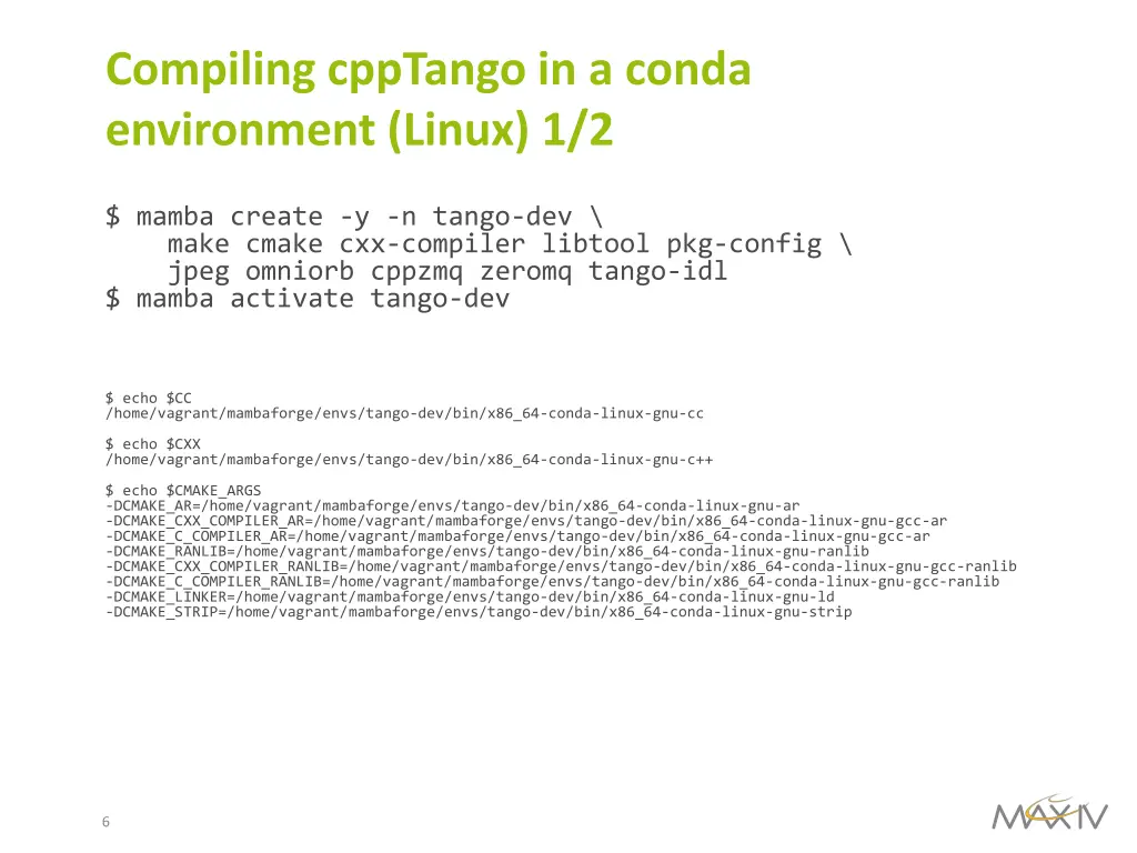 compiling cpptango in a conda environment linux