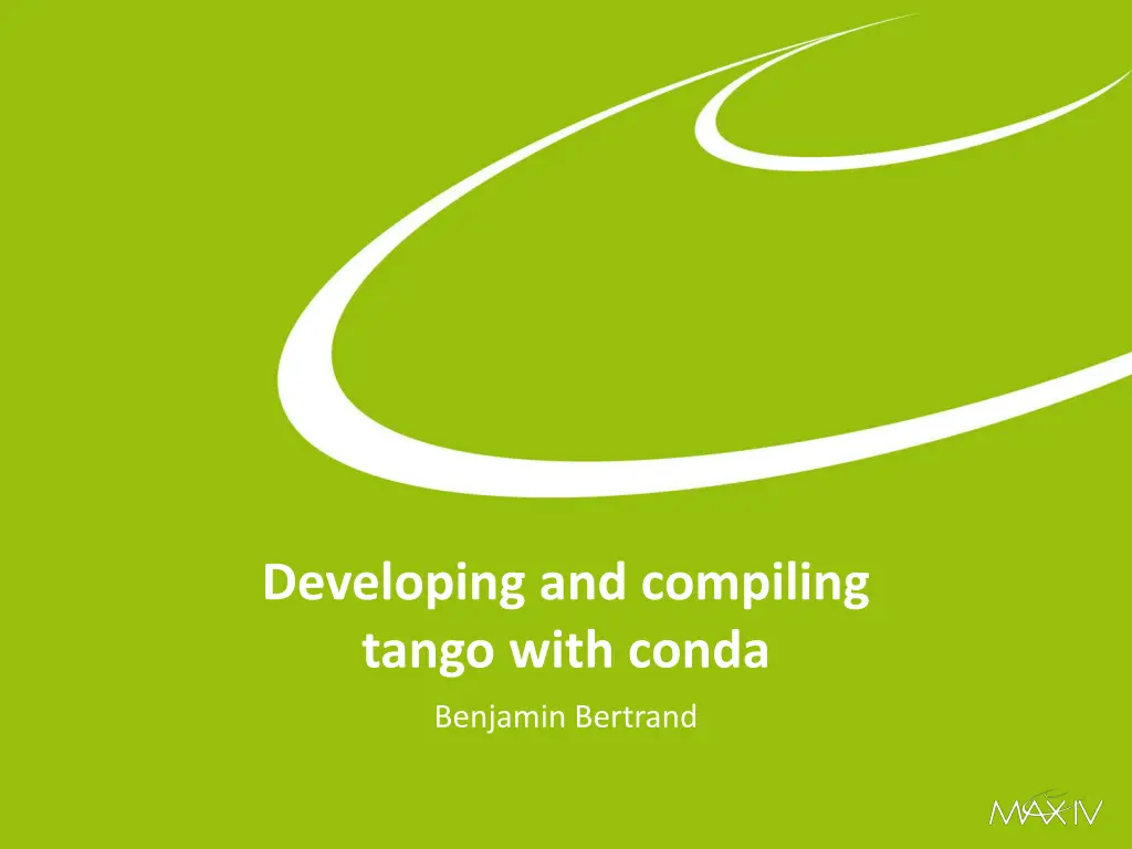 developing and compiling tango with conda