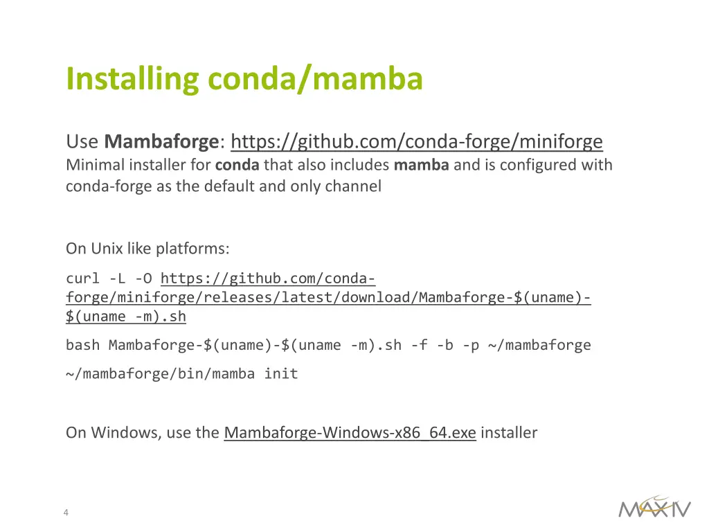 installing conda mamba