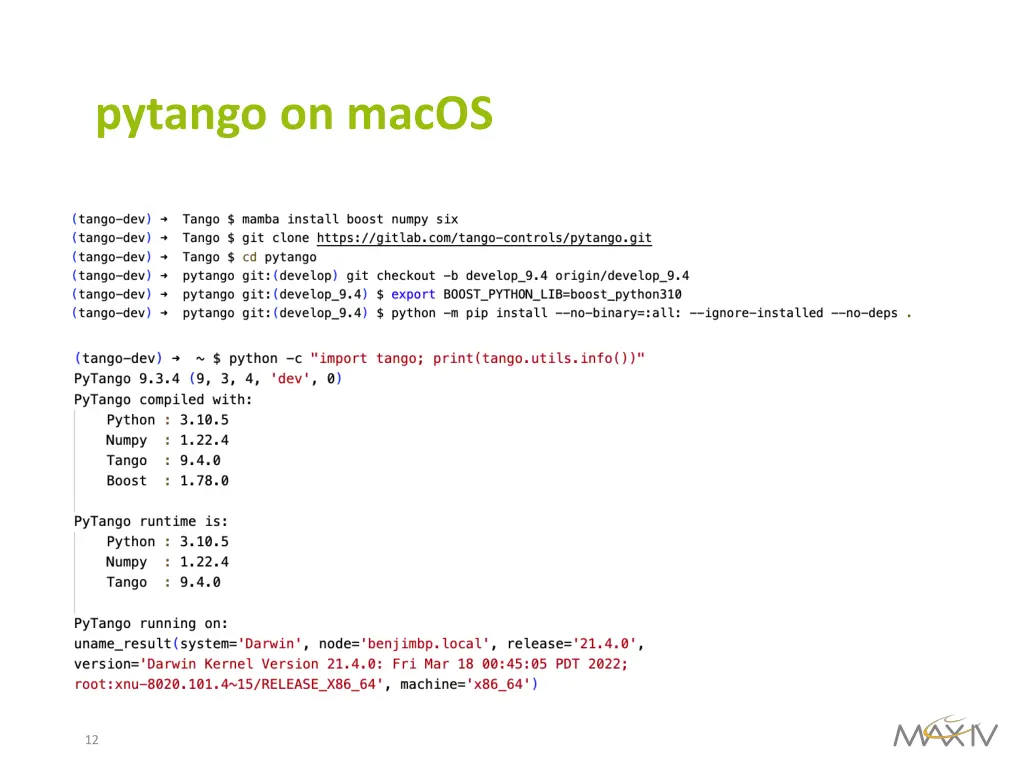 pytango on macos