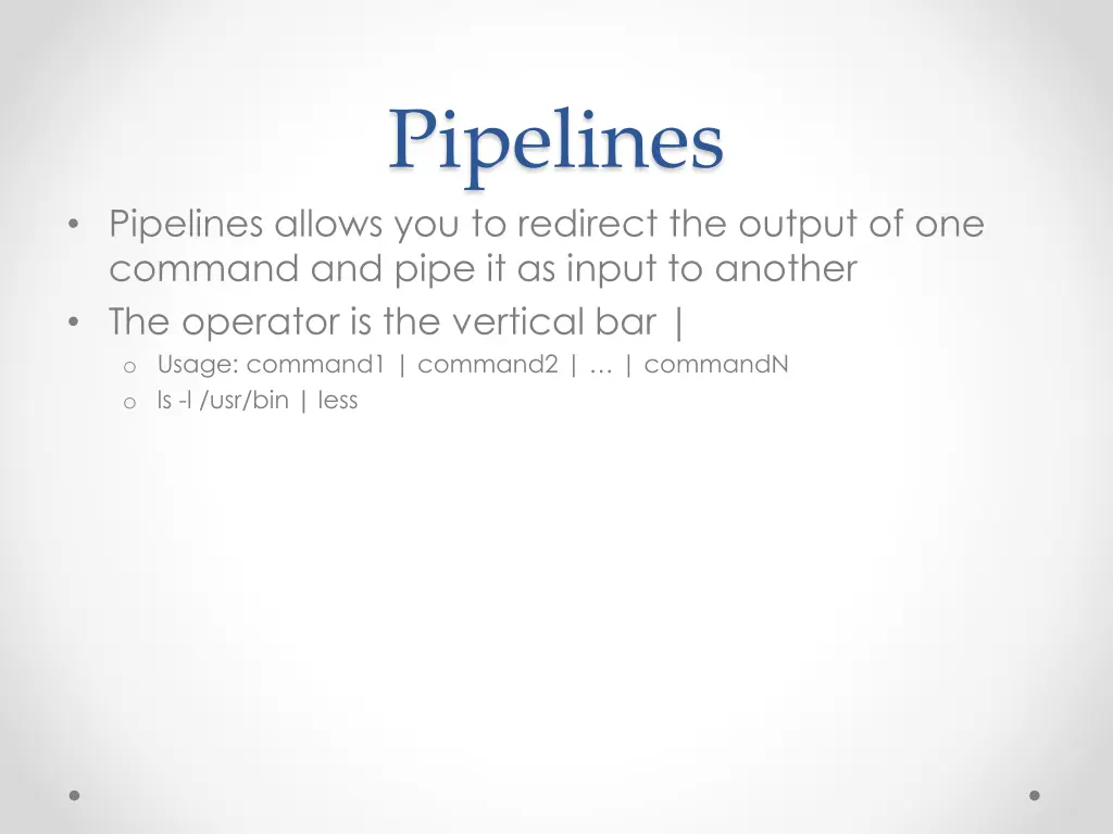 pipelines