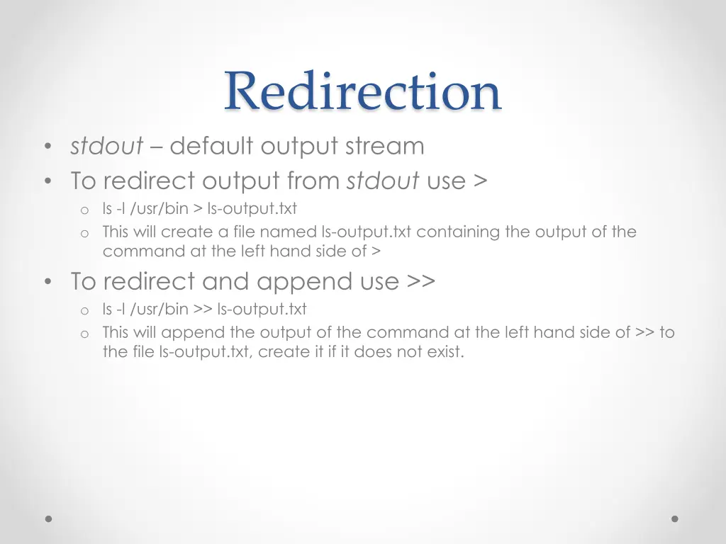 redirection