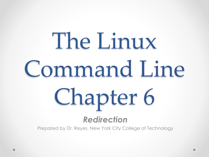 the linux command line chapter 6 redirection