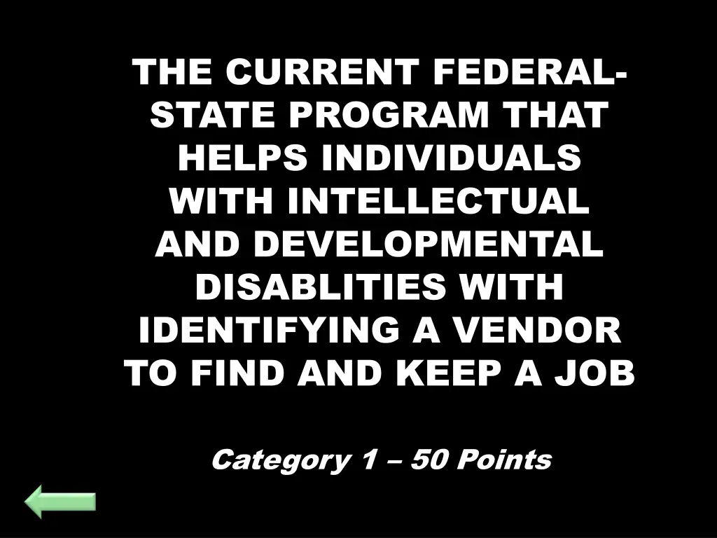 the current federal state program that helps