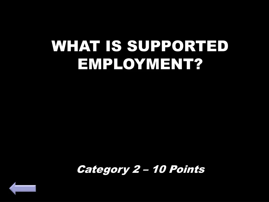 what is supported employment