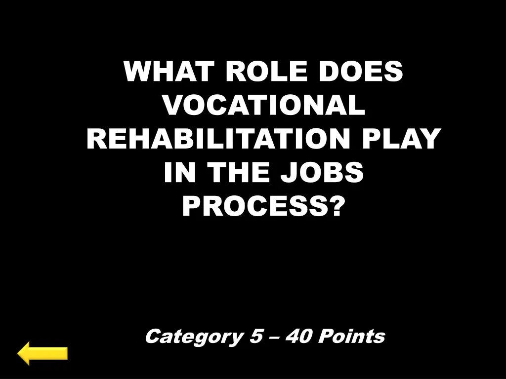 what role does vocational rehabilitation play