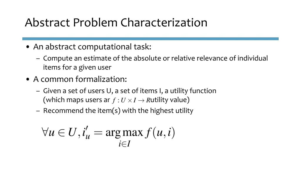 abstract problem characterization