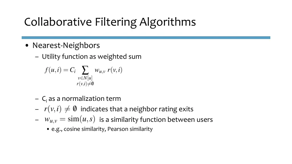 collaborative filtering algorithms 1