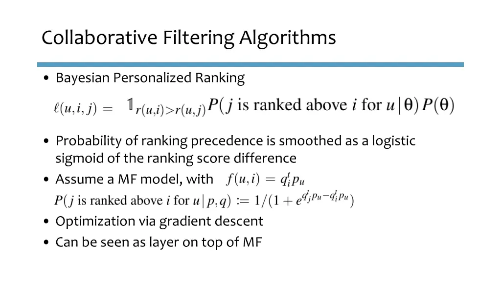 collaborative filtering algorithms 10