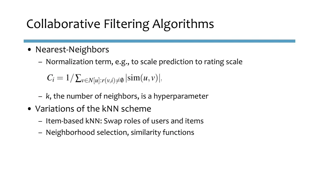 collaborative filtering algorithms 2