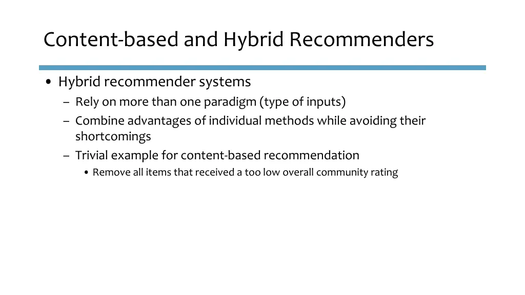 content based and hybrid recommenders 5