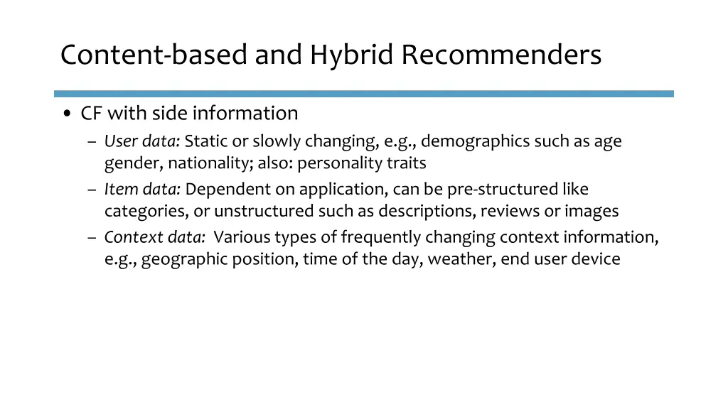 content based and hybrid recommenders 8