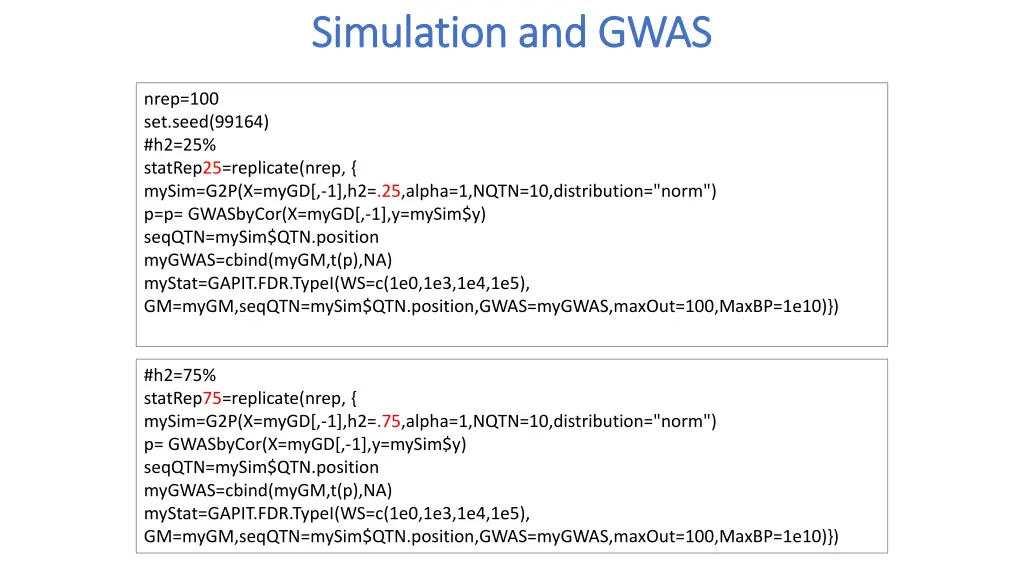 simulation and gwas simulation and gwas