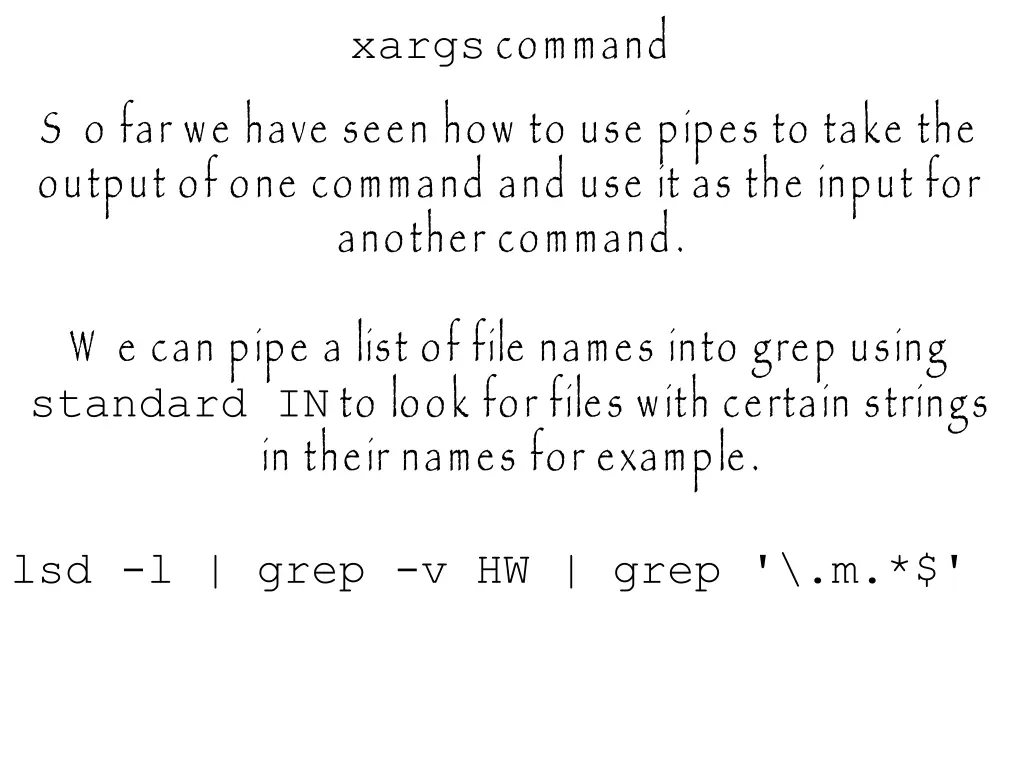 xargs command