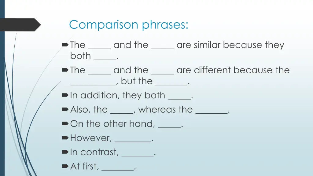 comparison phrases