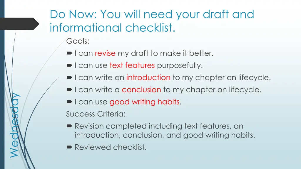 do now you will need your draft and informational