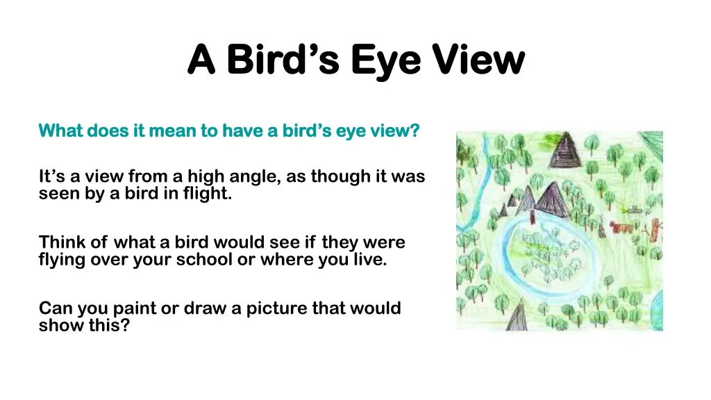 a bird s eye view a bird s eye view