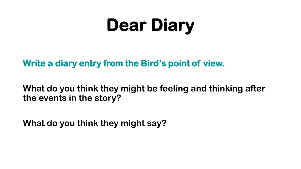 dear diary dear diary