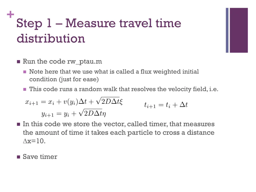 step 1 measure travel time distribution