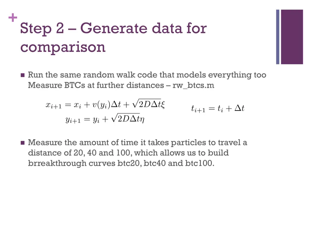 step 2 generate data for comparison