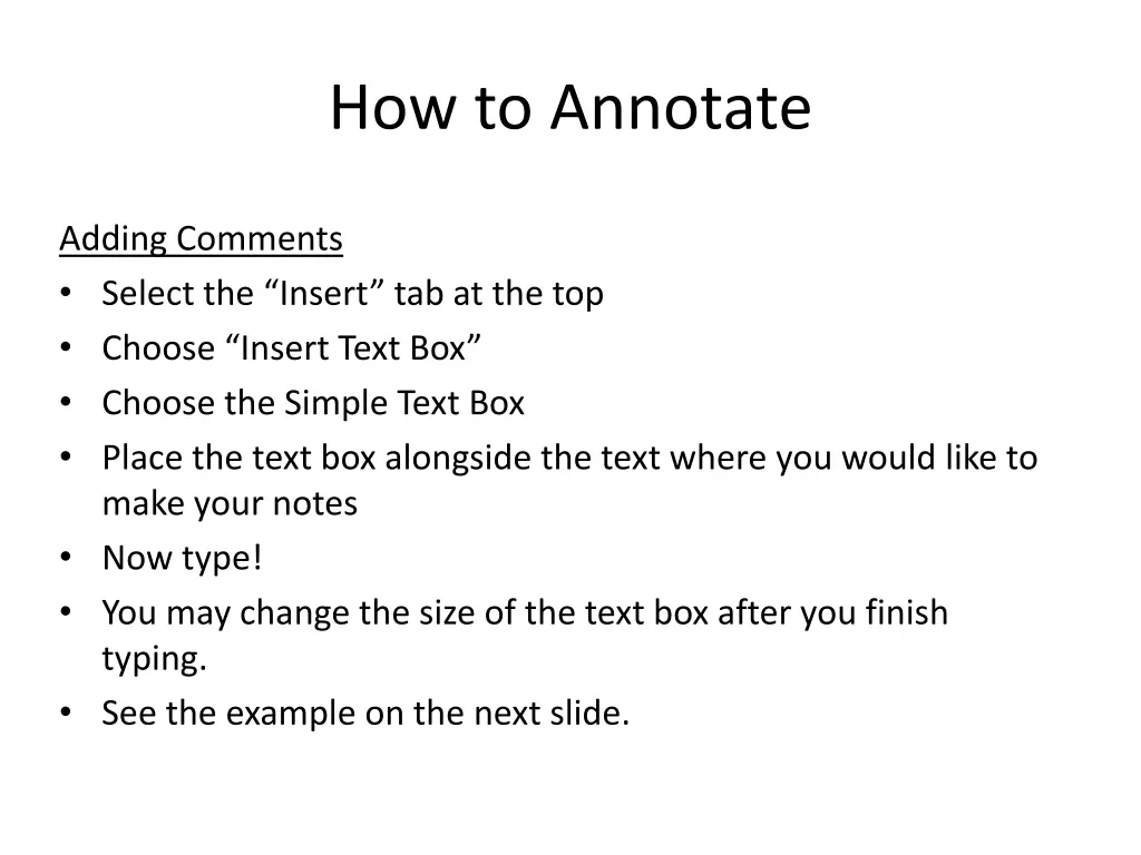 how to annotate 1