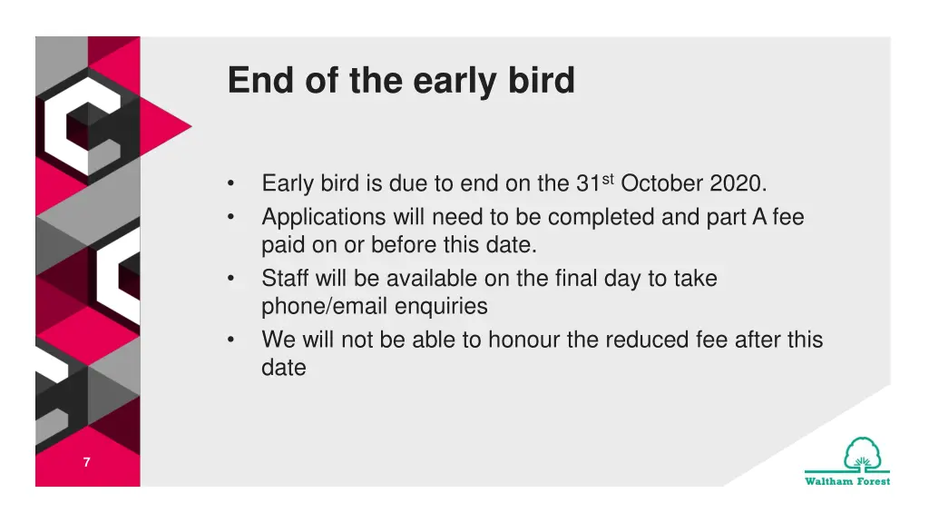 end of the early bird