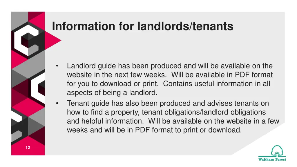 information for landlords tenants