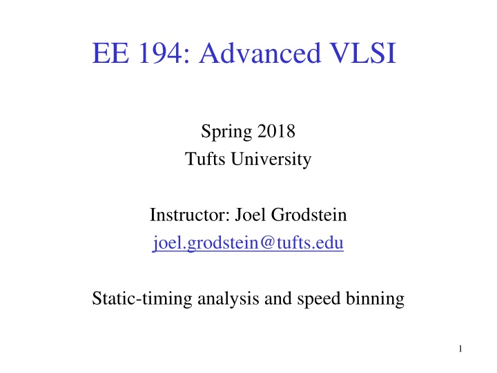 ee 194 advanced vlsi