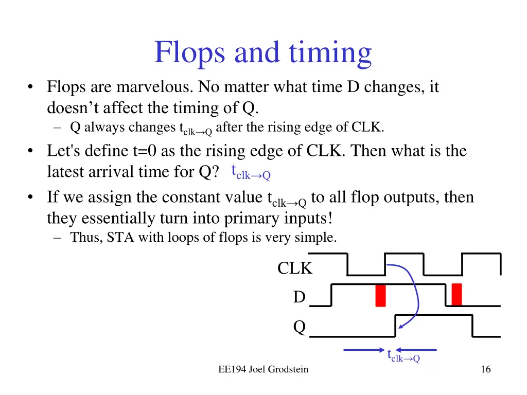 flops and timing