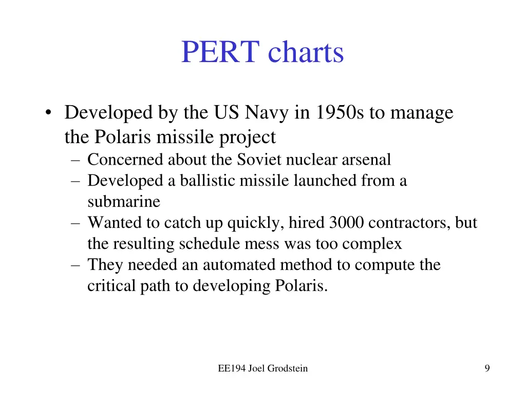 pert charts