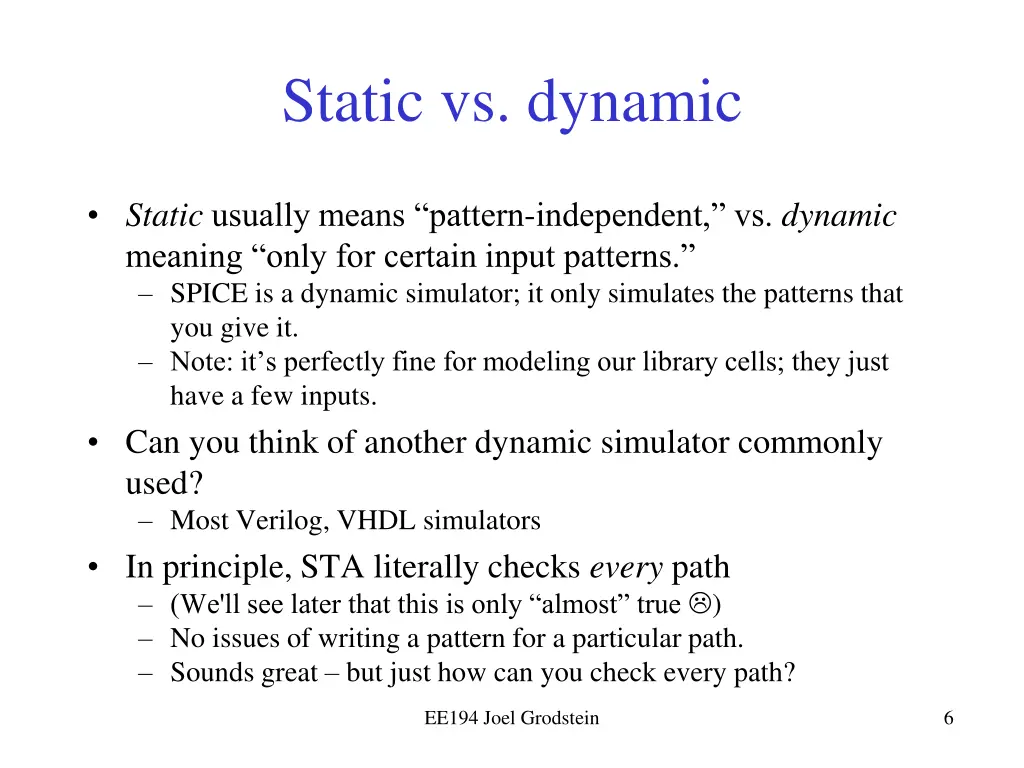 static vs dynamic