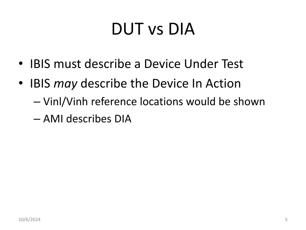 dut vs dia