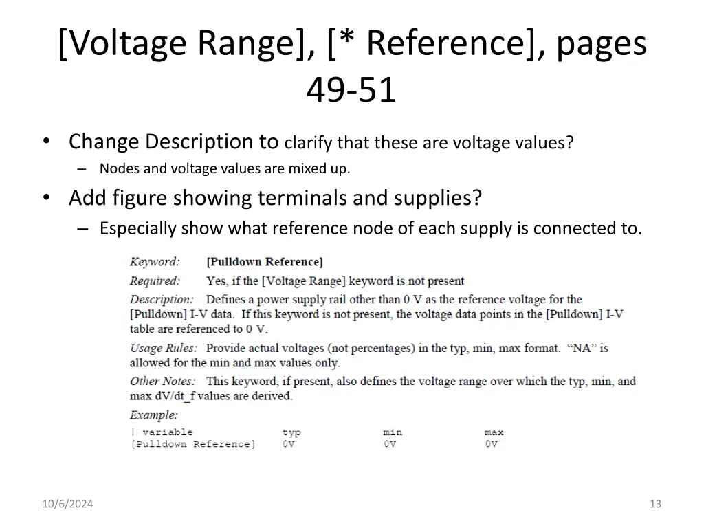 voltage range reference pages 49 51