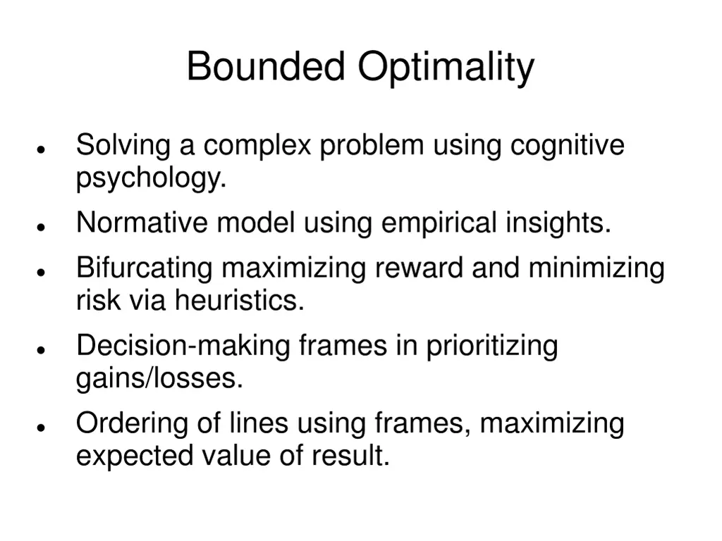 bounded optimality