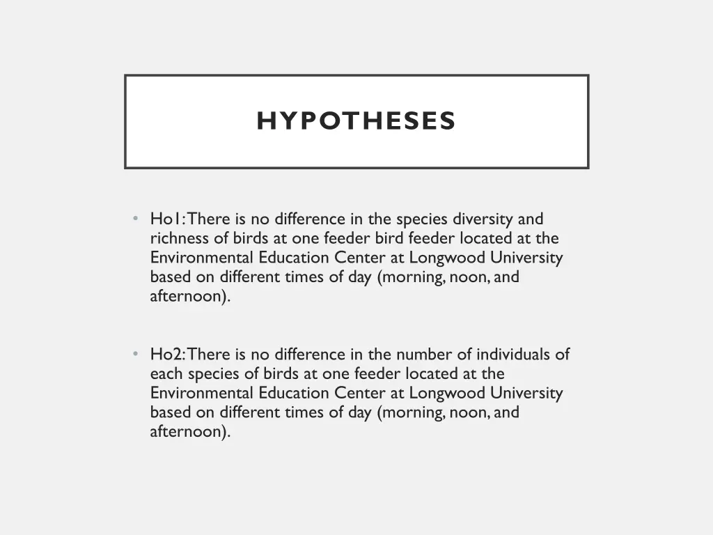 hypotheses