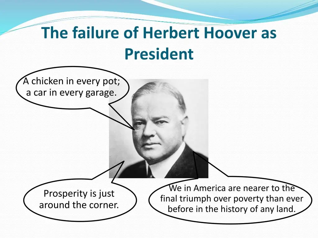 the failure of herbert hoover as president