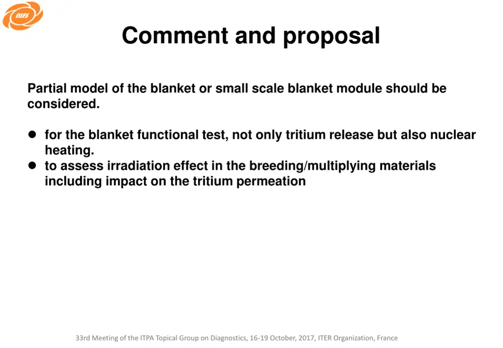 comment and proposal