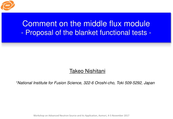 comment on the middle flux module proposal