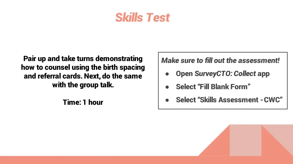 skills test