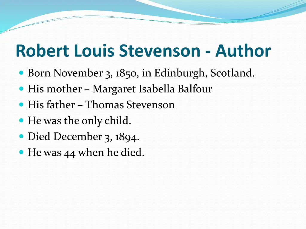 robert louis stevenson author