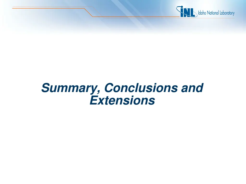 summary conclusions and extensions