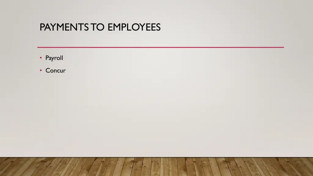 payments to employees