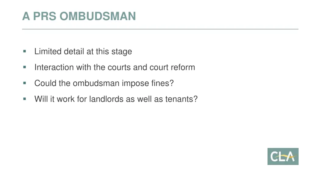 a prs ombudsman