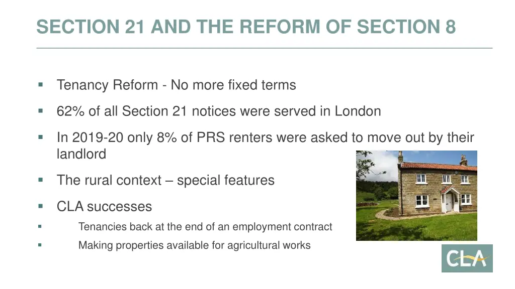 section 21 and the reform of section 8