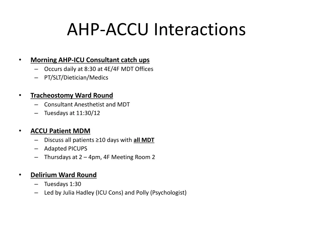 ahp accu interactions