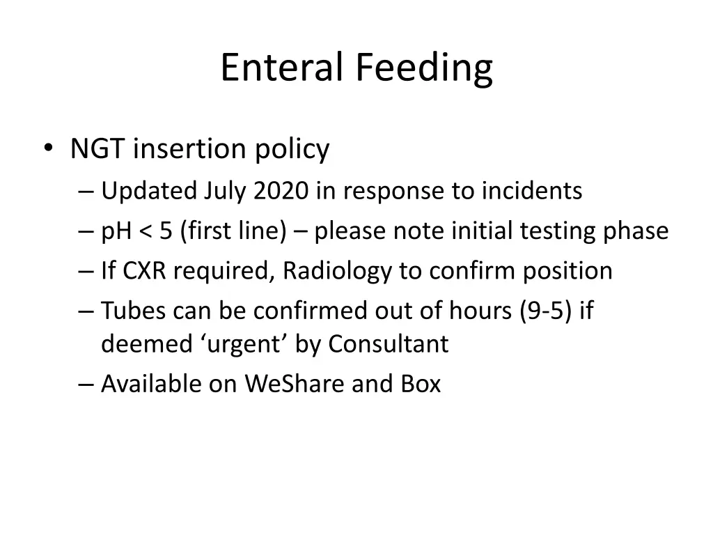 enteral feeding