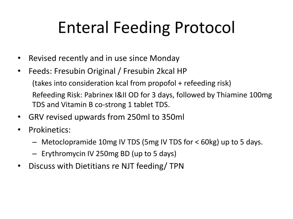 enteral feeding protocol