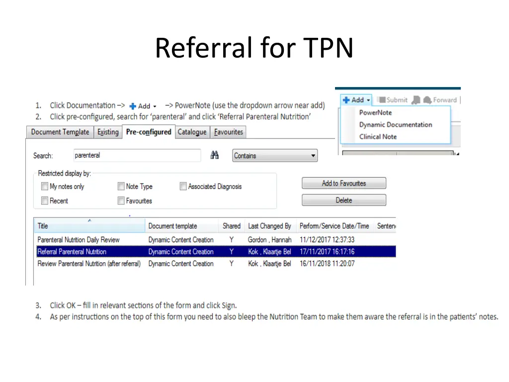 referral for tpn