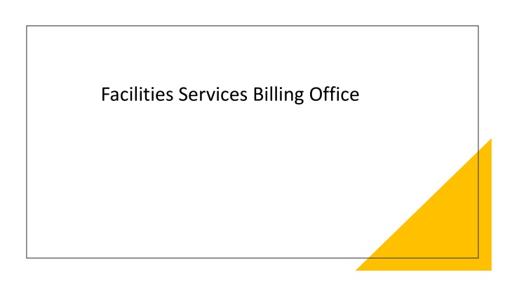 facilities services billing office